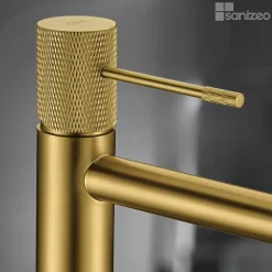 Robinet Lavabo Et Vasque|Imex Mitigeur de Lavabo Anti-Calcaire Bec Bas Or Brossé LINE BDD038-1OC