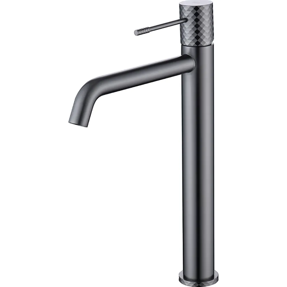 Robinet Lavabo Et Vasque|Imex Mitigeur de Lavabo Anti-Calcaire Bec Haut Black Gun Métal GENOVA BDG053-3BGM