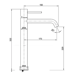 Robinet Lavabo Et Vasque|Imex Mitigeur de Lavabo Anti-Calcaire Bec Haut Or Brossé MONZA BDM039-3OC