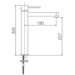 Robinet Lavabo Et Vasque|Imex Mitigeur de Lavabo Anti-Calcaire Bec Haut Noir Mat MILOS STICK BDYS045-3NG
