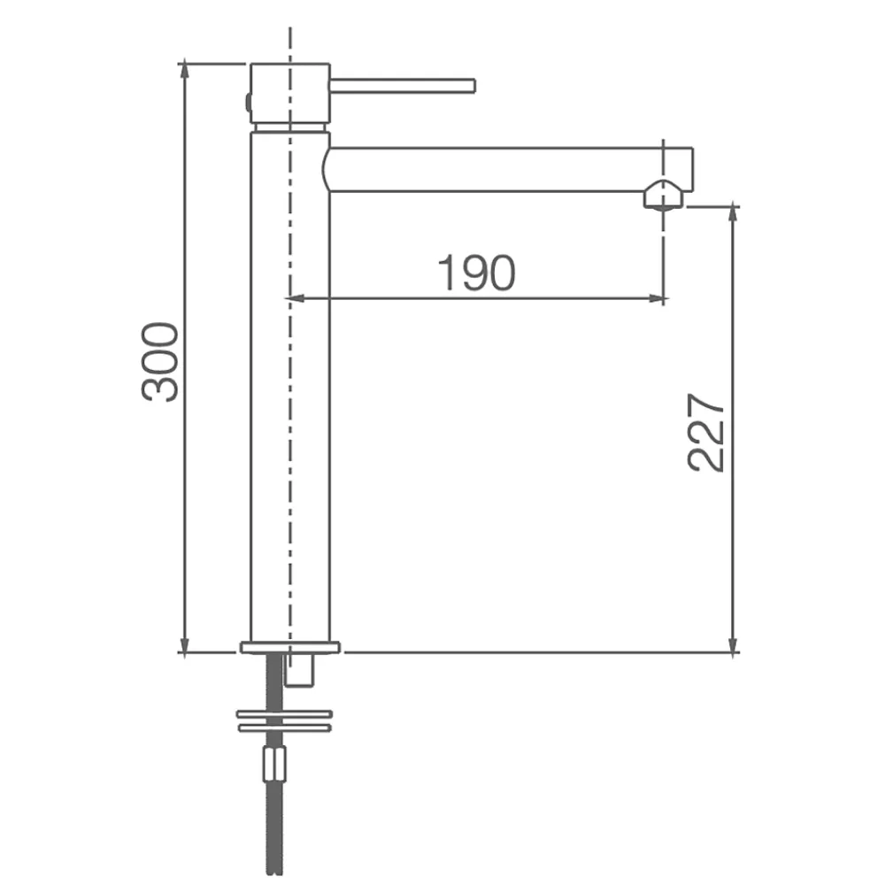 Robinet Lavabo Et Vasque|Imex Mitigeur de Lavabo Anti-Calcaire Bec Haut Noir Mat MILOS STICK BDYS045-3NG