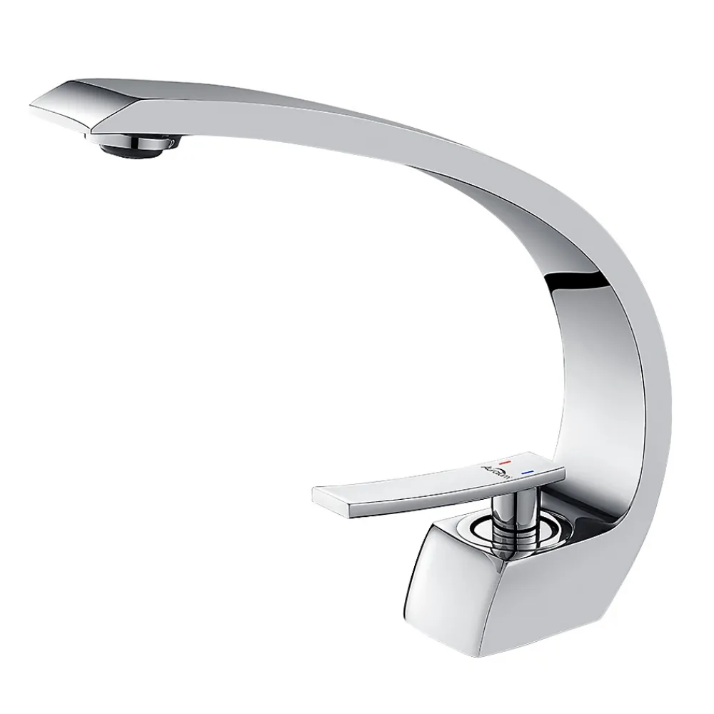 Robinet Lavabo Et Vasque|Auralum Max Mitigeur de lavabo robinet lavabo en Laiton Chromé