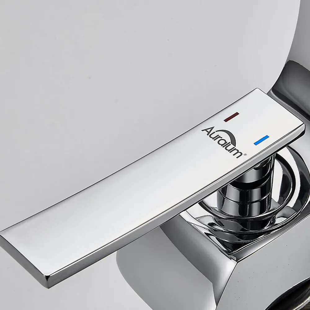 Robinet Lavabo Et Vasque|Auralum Max Mitigeur de lavabo robinet lavabo en Laiton Chromé