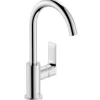 Hansgrohe Mitigeur de lavabo avec bec orientable, tirette et vidage chromé, Rebris E 210
