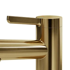 GoodHome Mitigeur de lavabo avec mousseur orientable, taille M, doré, H.14,3 cm, Maza
