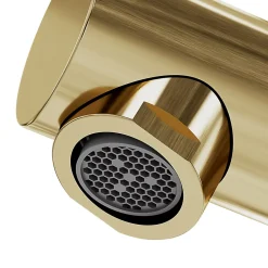 GoodHome Mitigeur de lavabo avec mousseur orientable, taille XL, doré, H.25,7 cm, Maza