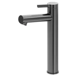 GoodHome Mitigeur de lavabo avec mousseur orientable, taille XL, gun metal, H.25,7 cm, Maza