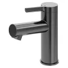 Robinet Lavabo Et Vasque|GoodHome Mitigeur de lavabo avec mousseur orientable, taille M, gun metal, H.14,3 cm, Maza