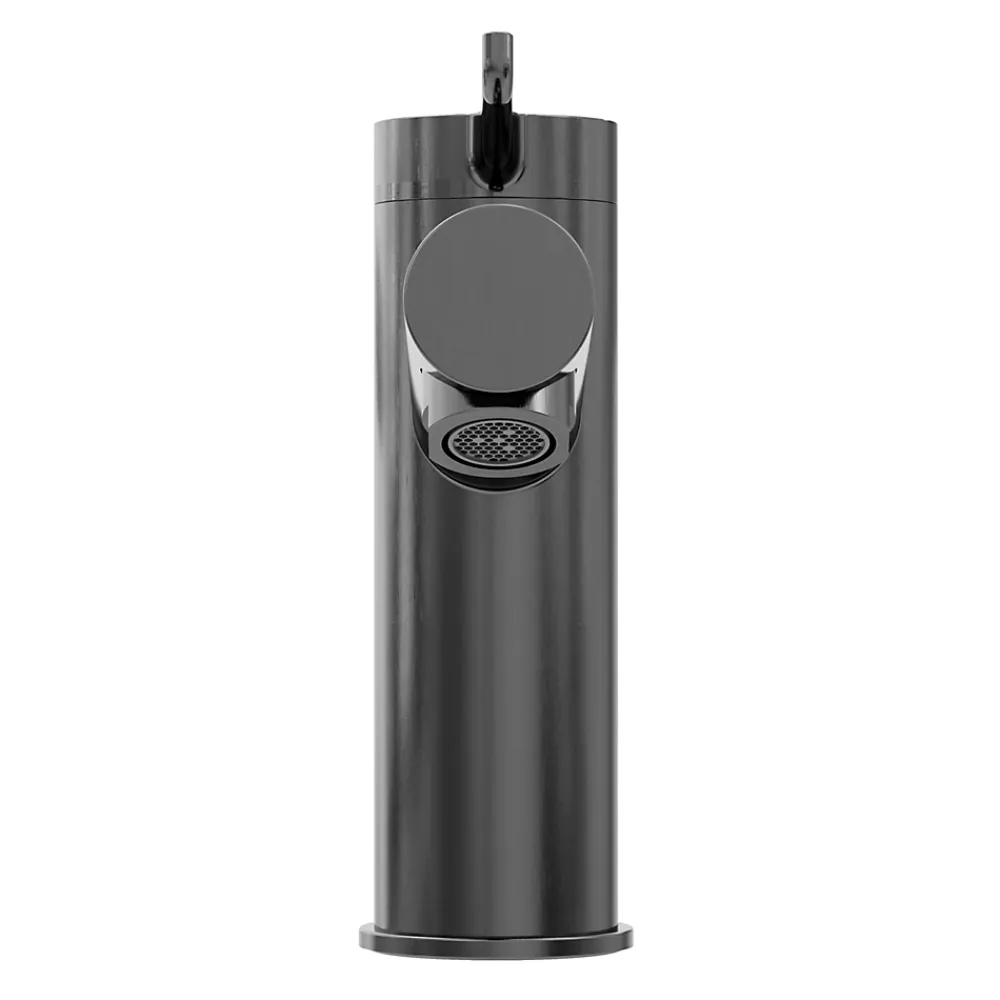 Robinet Lavabo Et Vasque|GoodHome Mitigeur de lavabo avec mousseur orientable, taille M, gun metal, H.14,3 cm, Maza