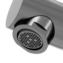 Robinet Lavabo Et Vasque|GoodHome Mitigeur de lavabo avec mousseur orientable, taille M, gun metal, H.14,3 cm, Maza
