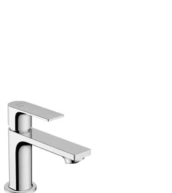 Robinet Lavabo Et Vasque|Hansgrohe Mitigeur de lavabo avec tirette et vidage chromé, Rebris E 80 CoolStart