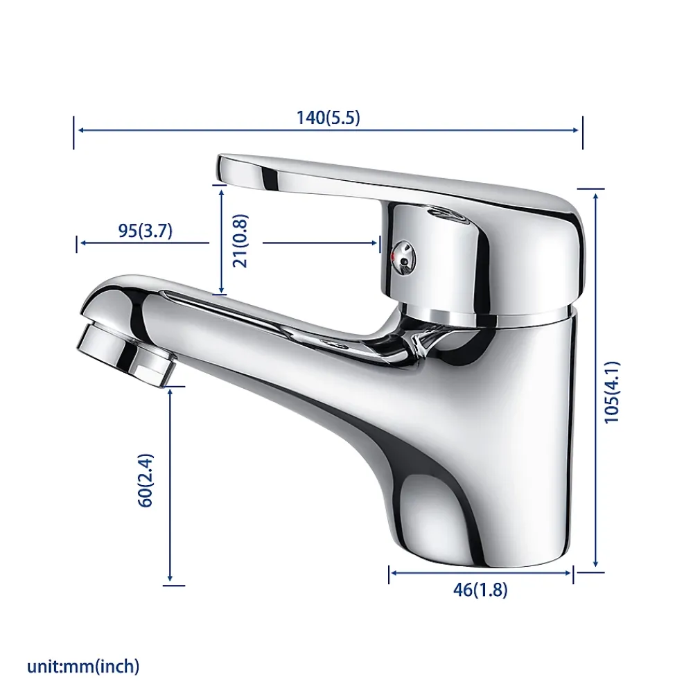 Robinet Lavabo Et Vasque|Auralum Max Mitigeur de lavabo avec Tirette de Vidage, Bonde Incluse, Robinet Salle de Bain Chromé Robinetterie en Laiton