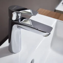 Hansgrohe Mitigeur de lavabo avec tirette et vidage chromé, Talis E 110 EcoSmart