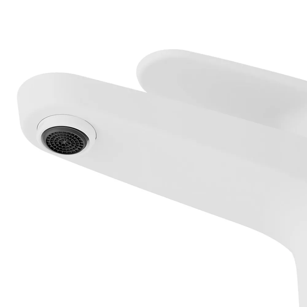 Robinet Lavabo Et Vasque|GoodHome Mitigeur de lavabo blanc Cavally XL