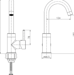 Robinet Lavabo Et Vasque|GoodHome Mitigeur de lavabo chromé Coggia