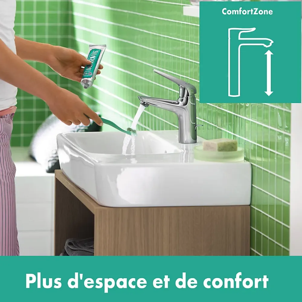 Robinet Lavabo Et Vasque|Hansgrohe Mitigeur de lavabo chromé Novus 100