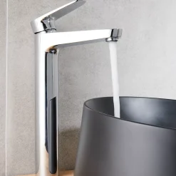 GoodHome Mitigeur de lavabo chromé Cavally XL