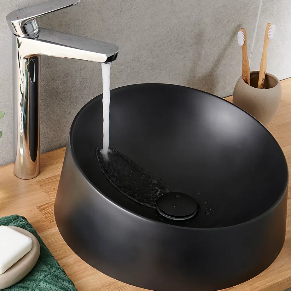 GoodHome Mitigeur de lavabo chromé Cavally XL