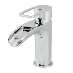 GoodHome Mitigeur de lavabo chromé effet chute d'eau Olmeto
