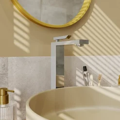 GoodHome Mitigeur de lavabo chromé Kolima XL