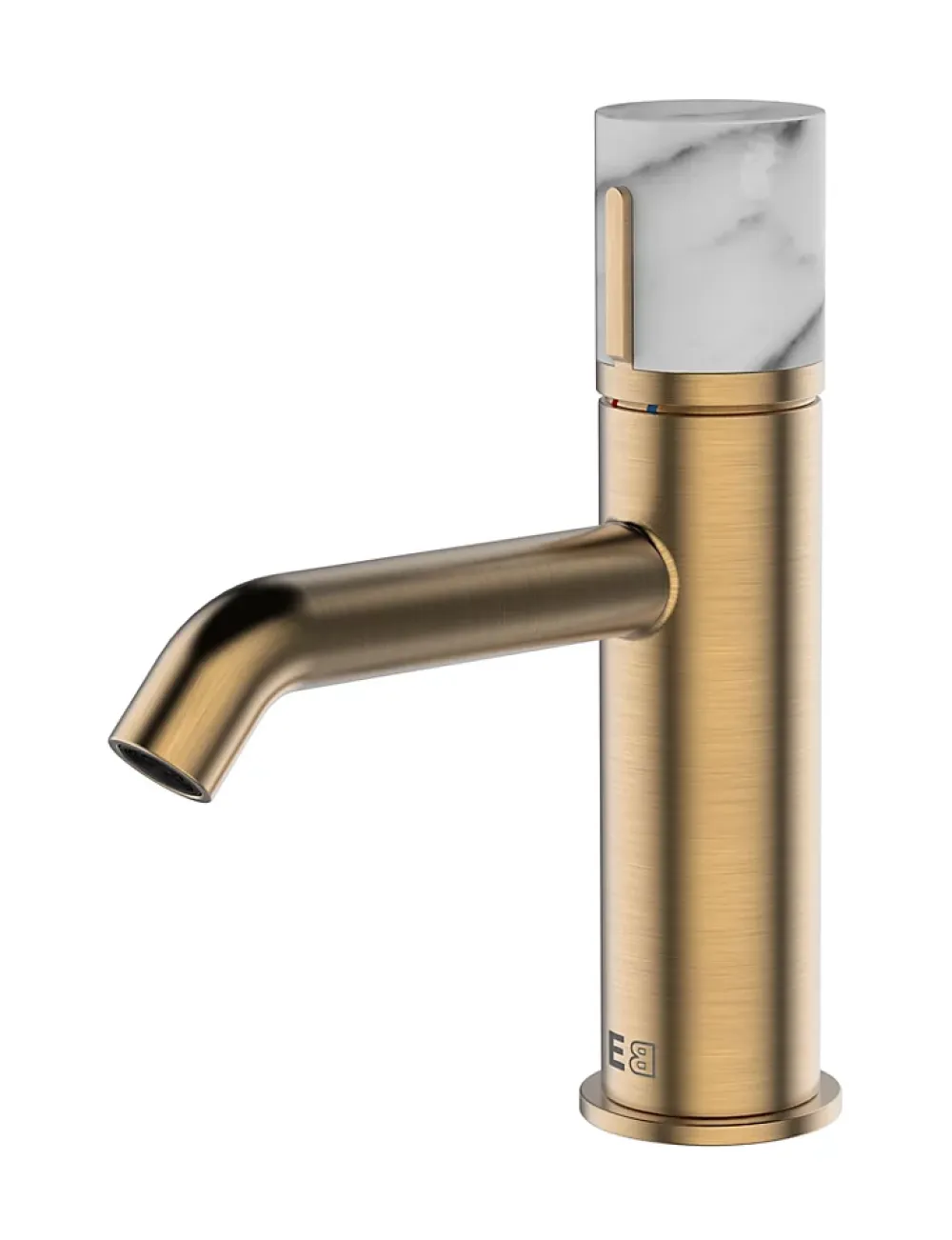 Robinet Lavabo Et Vasque|Essebagno Mitigeur de lavabo cuivre et marbre blanc Manopola