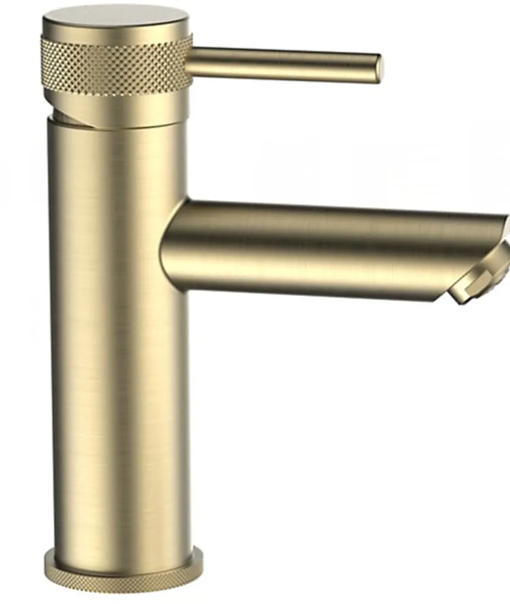 MTK Mitigeur de lavabo doré avec bonde clic clac, Élégance