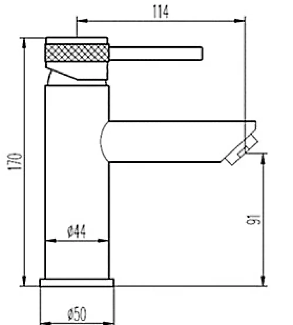 MTK Mitigeur de lavabo doré avec bonde clic clac, Élégance