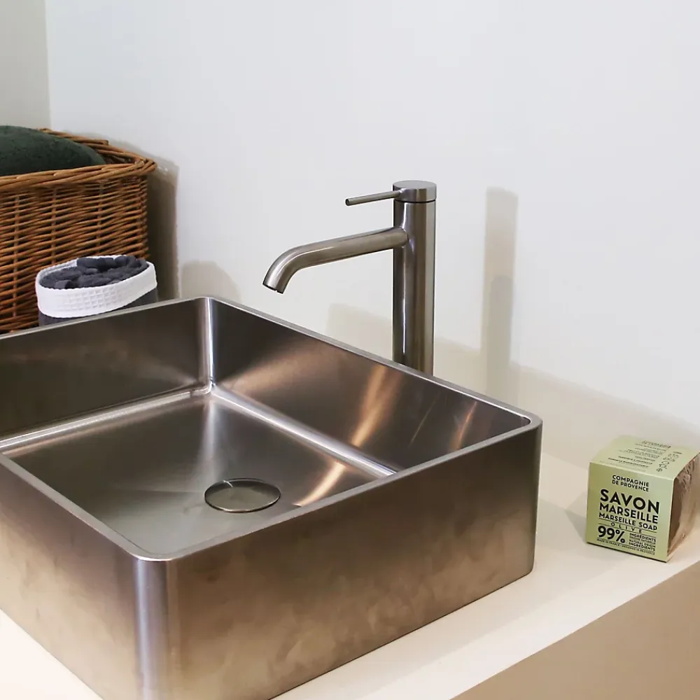 Essebagno Mitigeur de lavabo facon inox Lollipop