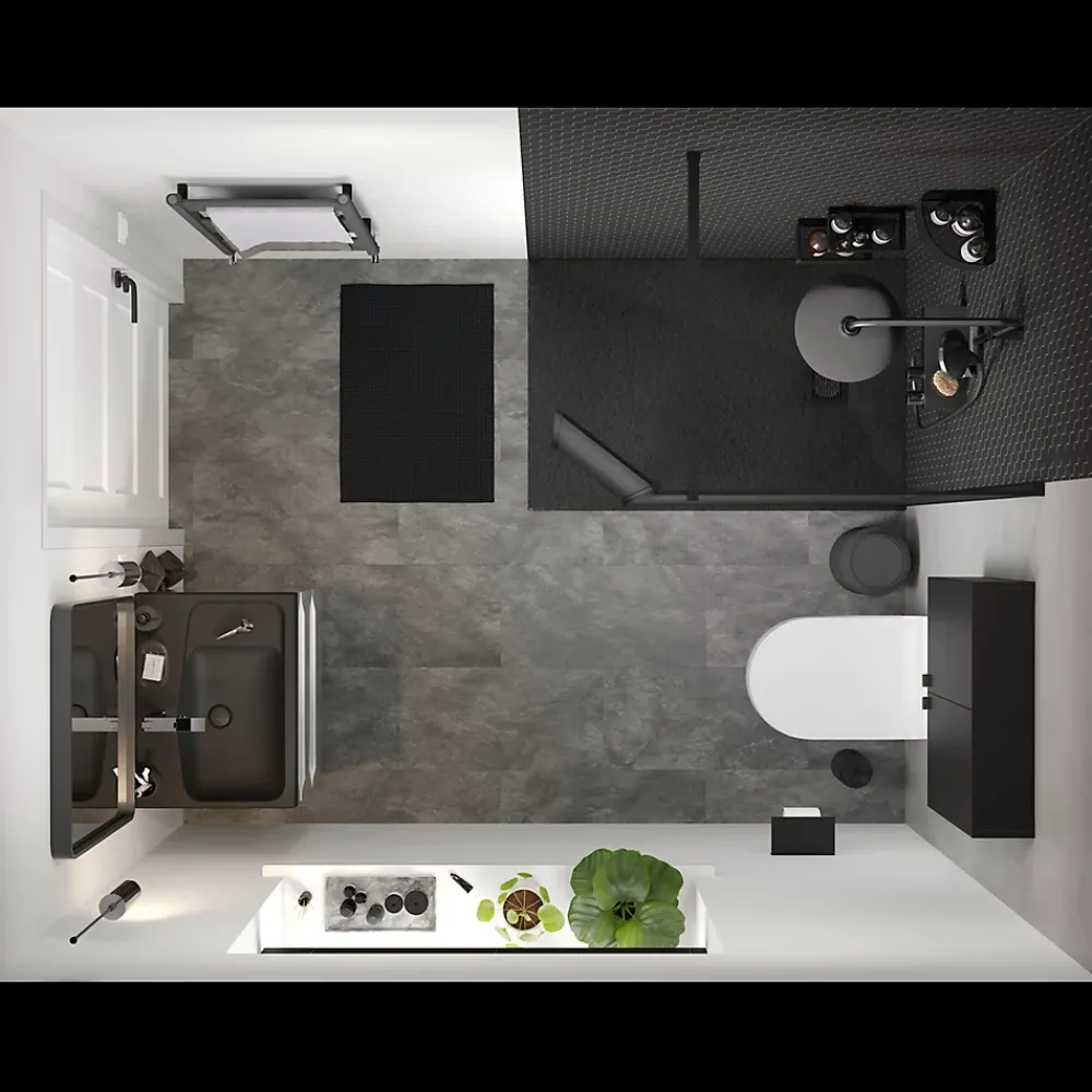Robinet Lavabo Et Vasque|GoodHome Mitigeur de lavabo H.17,4 cm, gun metal, Kolima