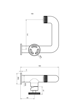 Essebagno Mitigeur de lavabo H.18 cm,doré Factory