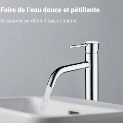 Robinet Lavabo Et Vasque|AICA Sanitaire Mitigeur de lavabo haut, chromé, monocommande, mixte froid/chaud
