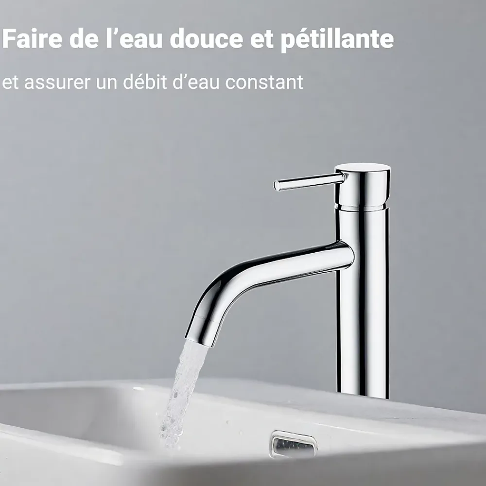 Robinet Lavabo Et Vasque|AICA Sanitaire Mitigeur de lavabo haut, chromé, monocommande, mixte froid/chaud