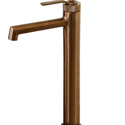 Robinet Lavabo Et Vasque|Essebagno Mitigeur de lavabo haut cuivre brossé Molette