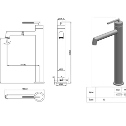 Robinet Lavabo Et Vasque|Essebagno Mitigeur de lavabo haut cuivre brossé Portofino