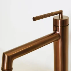 Robinet Lavabo Et Vasque|Essebagno Mitigeur de lavabo haut cuivre brossé Portofino