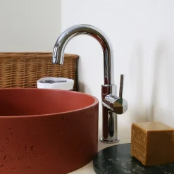 Robinet Lavabo Et Vasque|Essebagno Mitigeur de lavabo haut chrome Reflet