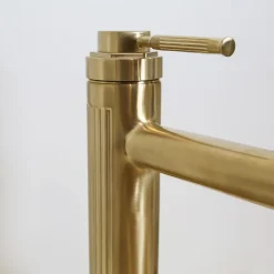 Robinet Lavabo Et Vasque|Essebagno Mitigeur de lavabo haut Or brossé Art Deco