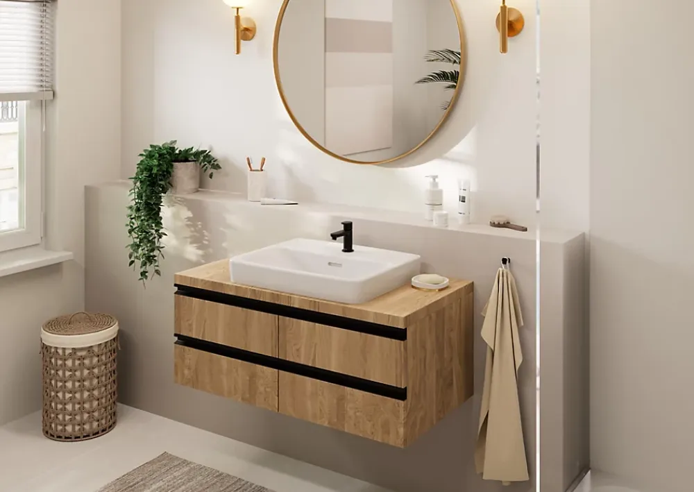 Hansgrohe Mitigeur de lavabo lave-mains noir mat Vernis Blend 70