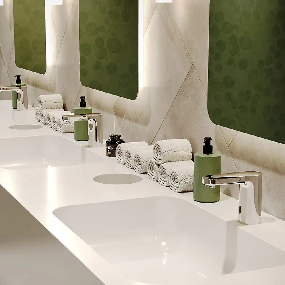 Robinet Lavabo Et Vasque|Hansgrohe Mitigeur de lavabo électronique avec pré-réglage de la température sur batterie, chrome, Vernis Blend
