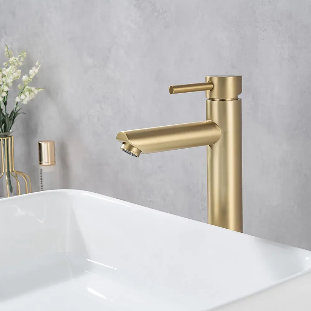 Lomazoo Mitigeur de lavabo doré Kandy