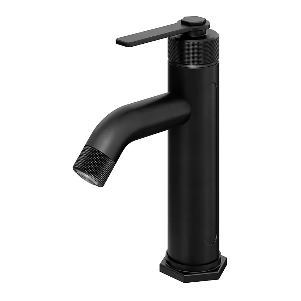 Robinet Lavabo Et Vasque|GoodHome Mitigeur de lavabo M noir mat, Selenga
