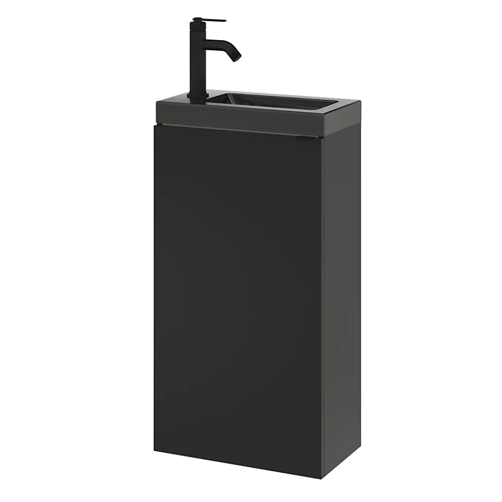 Robinet Lavabo Et Vasque|GoodHome Mitigeur de lavabo M noir mat, Selenga
