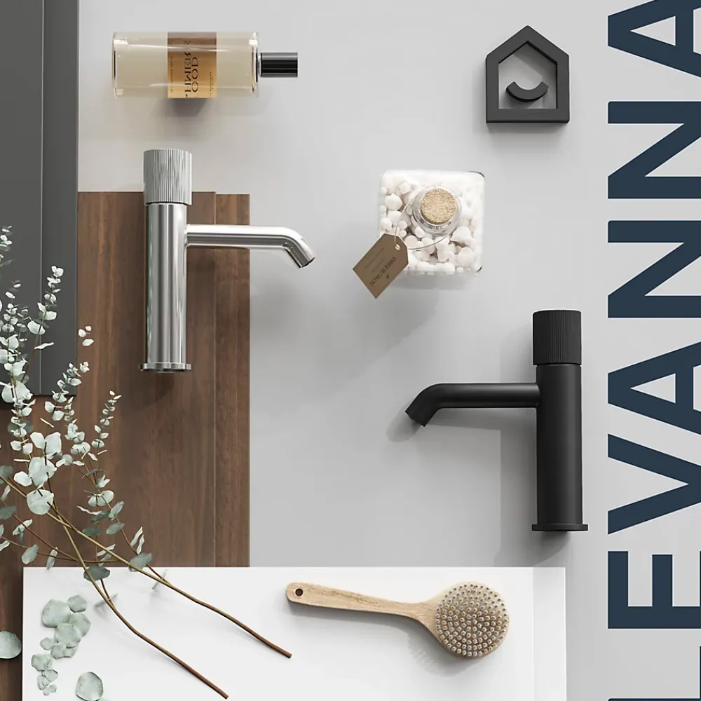 GoodHome Mitigeur de lavabo M, noir, Levanna