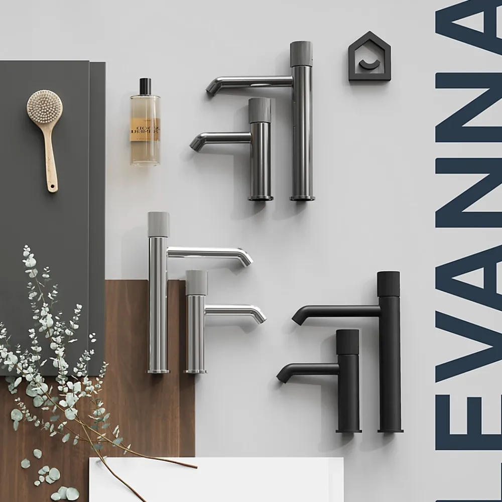 GoodHome Mitigeur de lavabo M, noir, Levanna