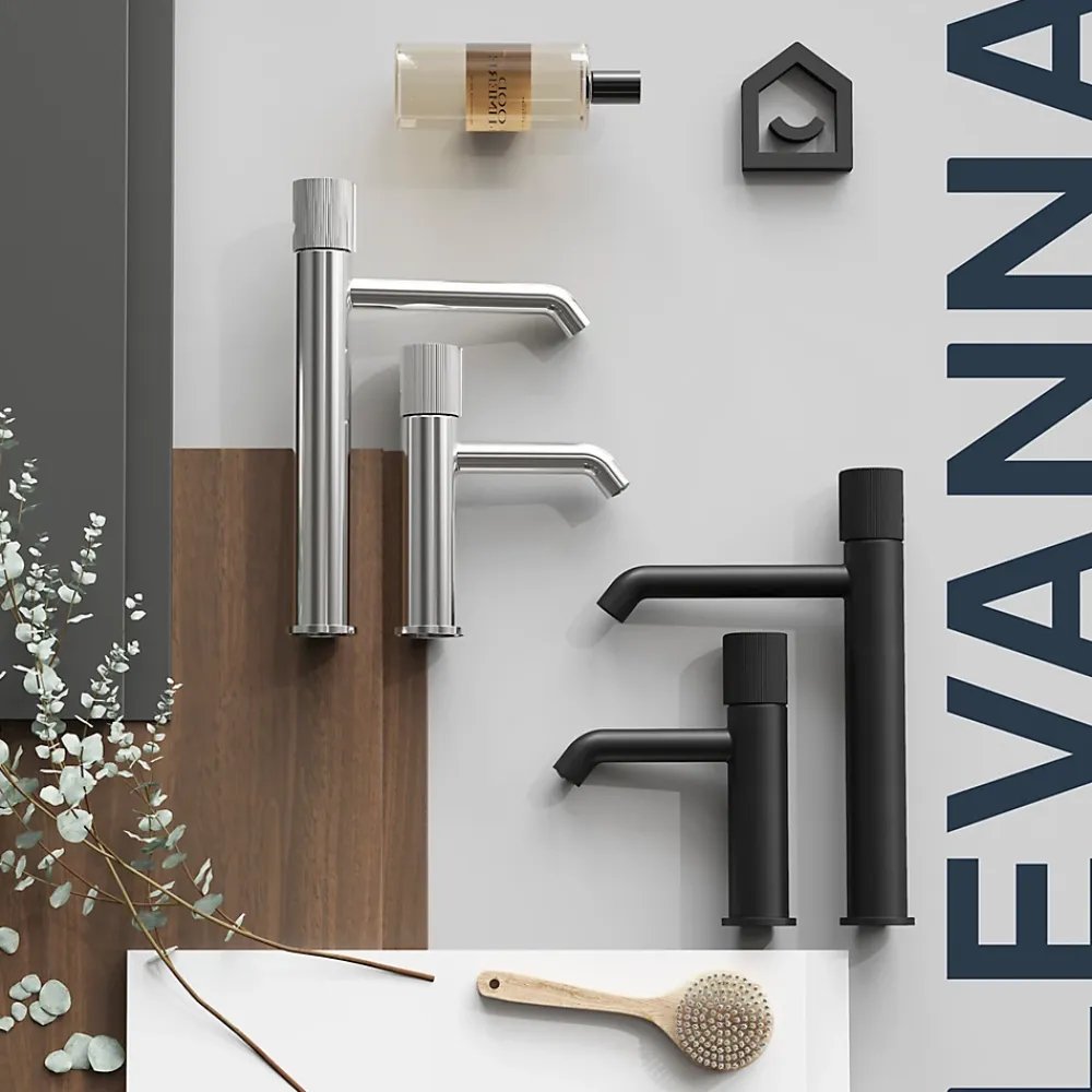 GoodHome Mitigeur de lavabo M, noir, Levanna