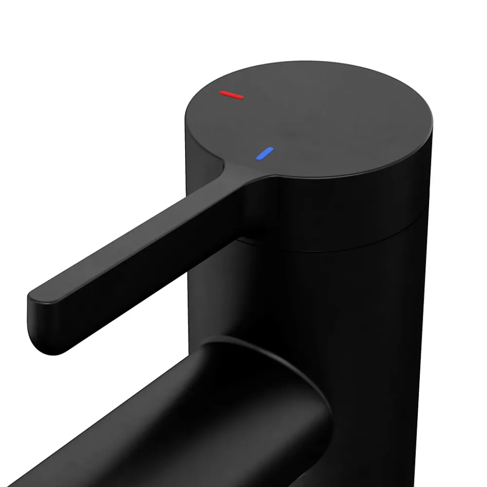 Robinet Lavabo Et Vasque|GoodHome Mitigeur de lavabo M, noir mat, Maza