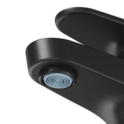 Robinet Lavabo Et Vasque|GoodHome Mitigeur de lavabo noir Cavally S