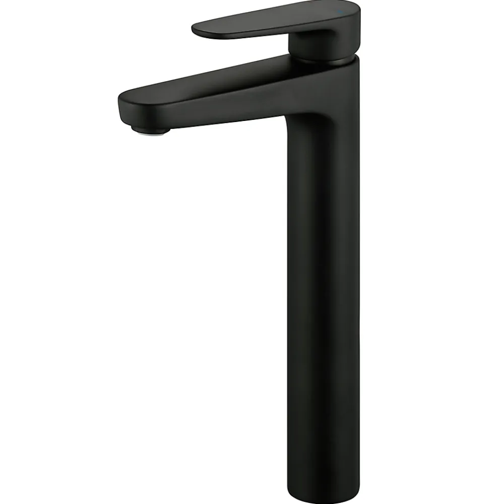 GoodHome Mitigeur de lavabo noir Cavally XL