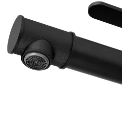Robinet Lavabo Et Vasque|GoodHome Mitigeur de lavabo noir Sauga