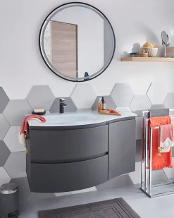 GoodHome Mitigeur de lavabo noir Wicie